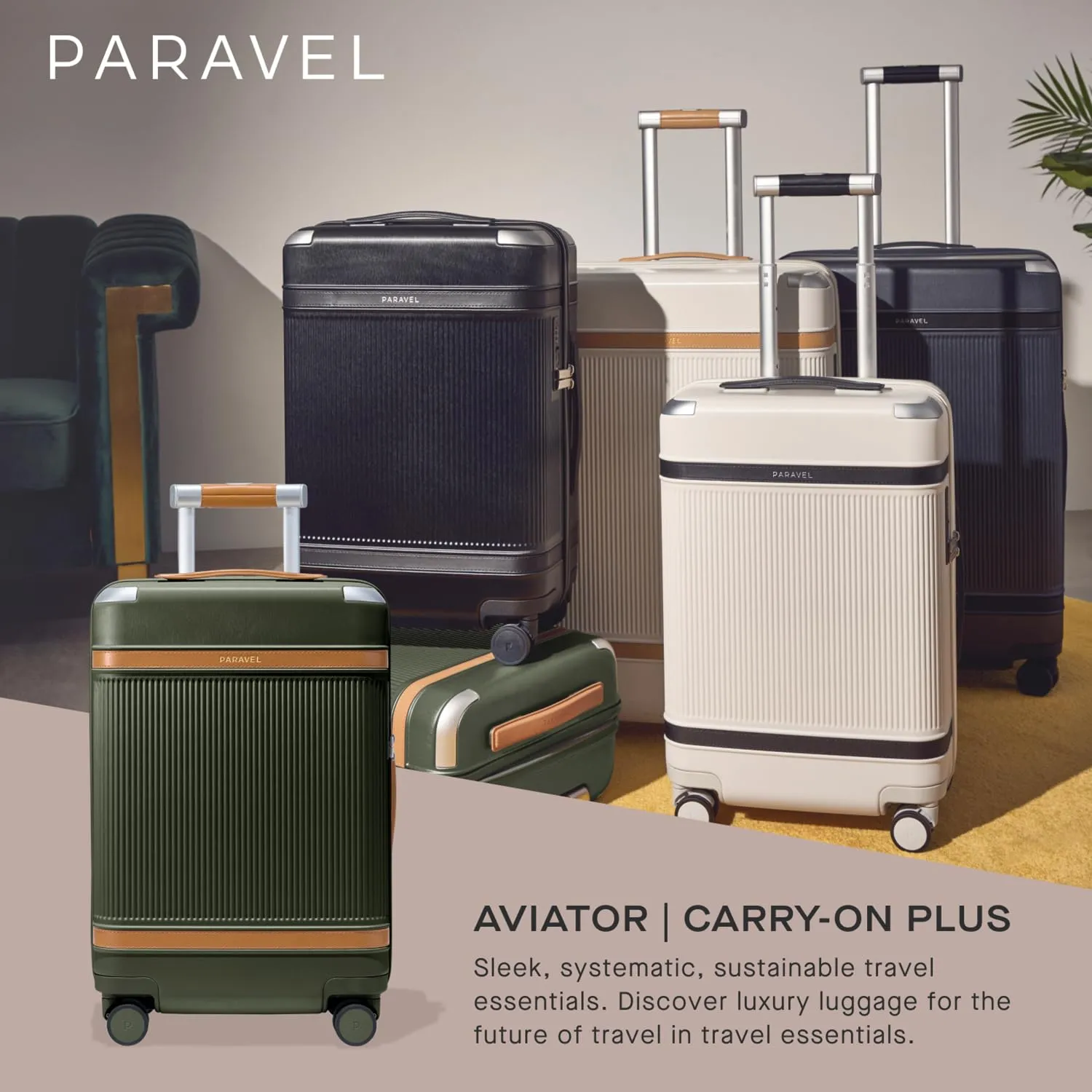 Paravel Aviator collection sustainable luggage